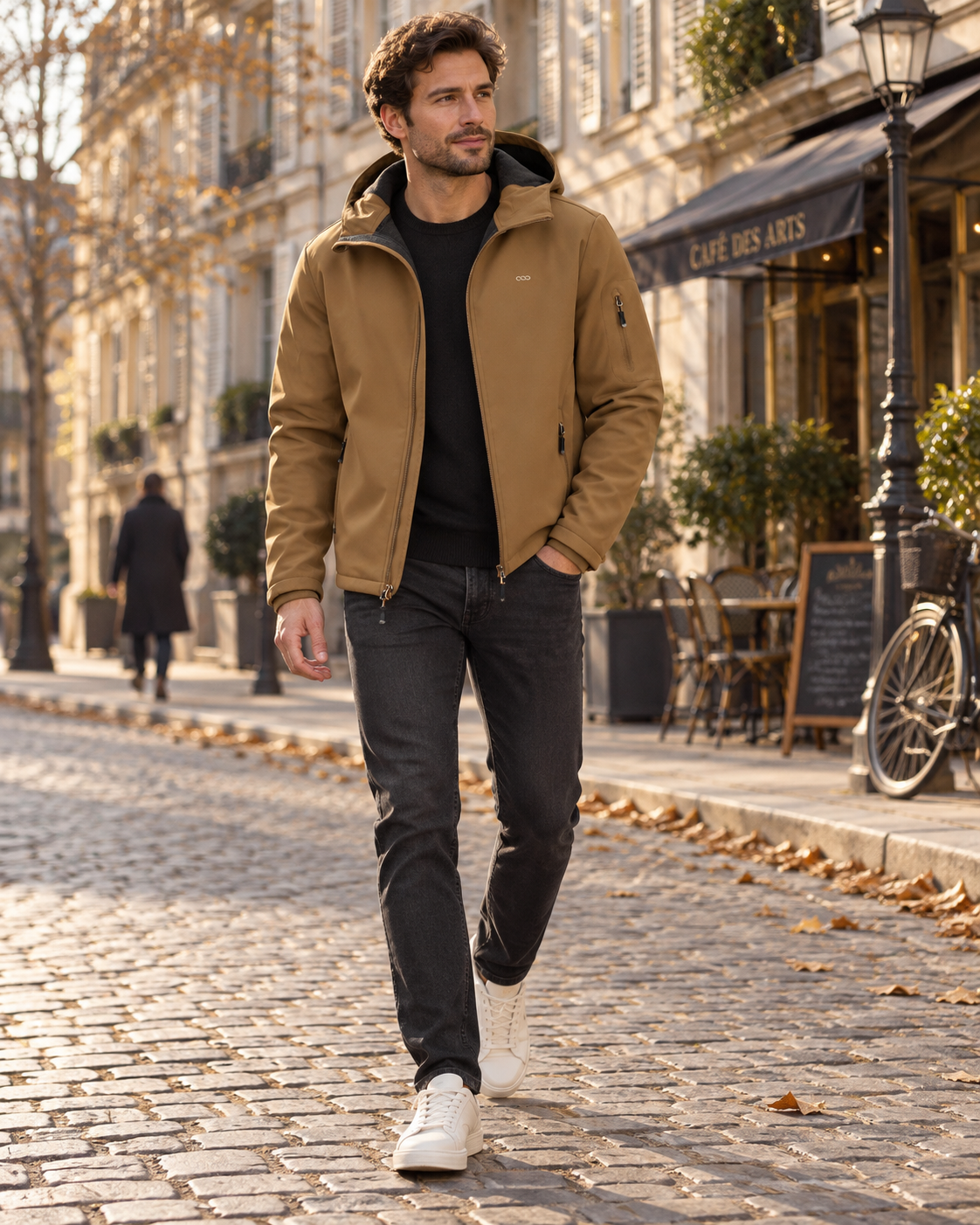 Chaqueta técnica Basilio para Hombre – Suave, Forro polar interior y Con capucha