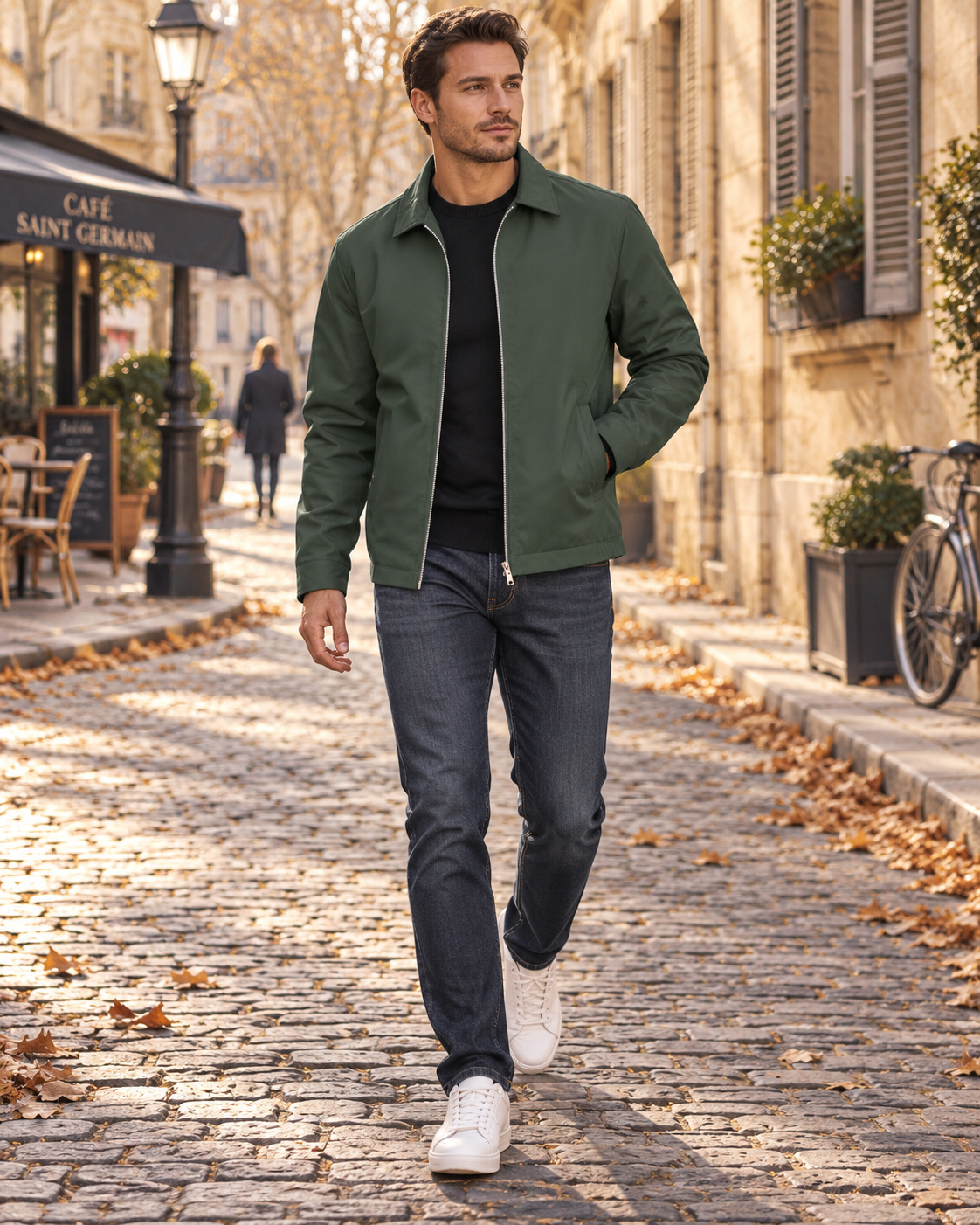 Chaqueta Ismael para Hombre – Cuello solapa, Cierre de cremallera y Cremallera completa