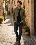 Chaqueta Marcos para Hombre – Cuello mao, Cierre de cremallera y Cuello alto