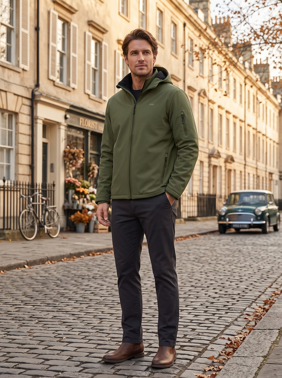 Chaqueta técnica Rodrigo para Hombre – Suave, Con capucha y Puños acanalados