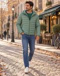 Chaqueta acolchada Gonzalo para Hombre – Con capucha, Cremallera completa y Bolsillos con cremallera