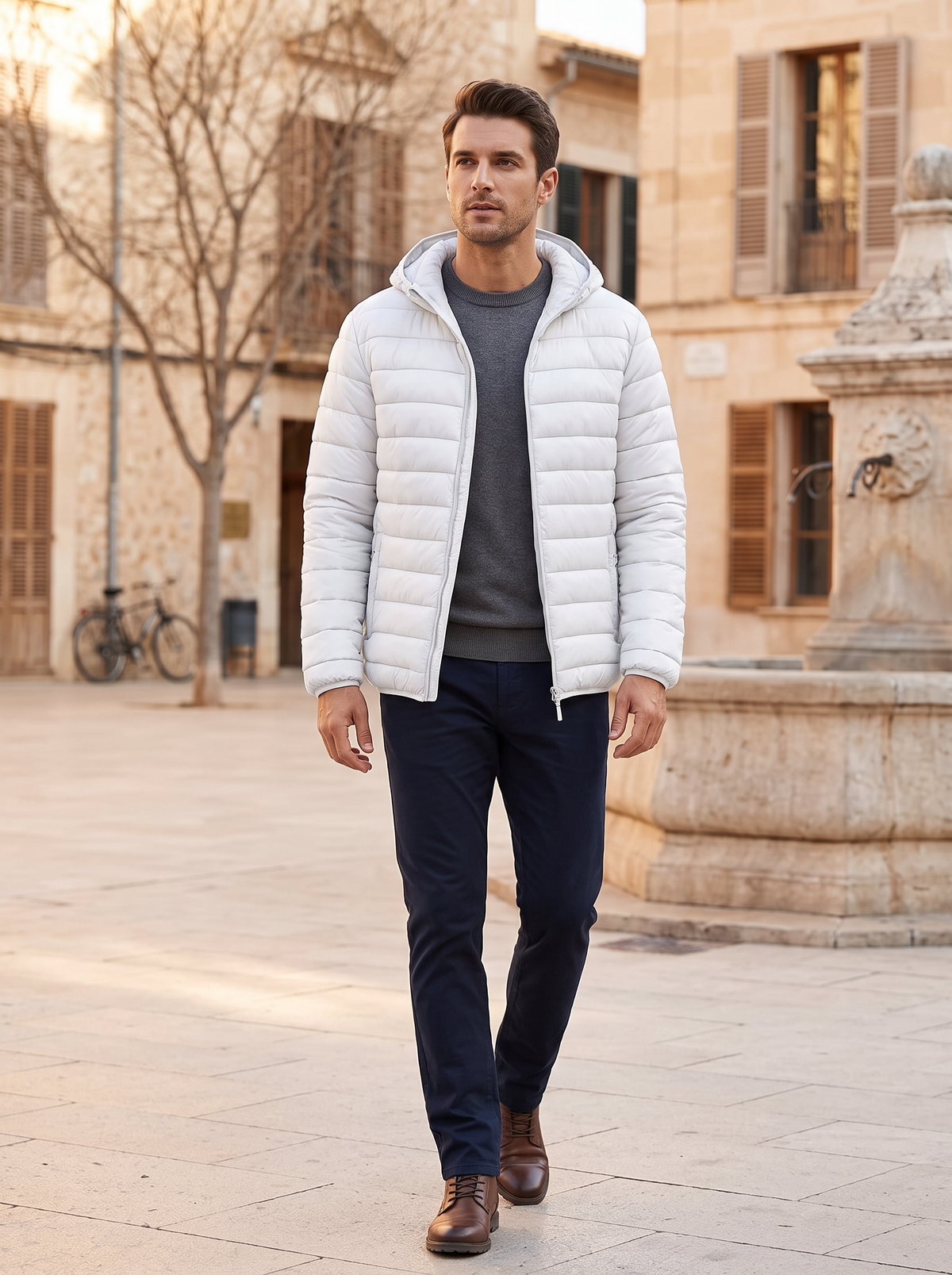 Chaqueta acolchada Olivia para Mujer – Con capucha, Cremallera completa y Bolsillos con cremallera