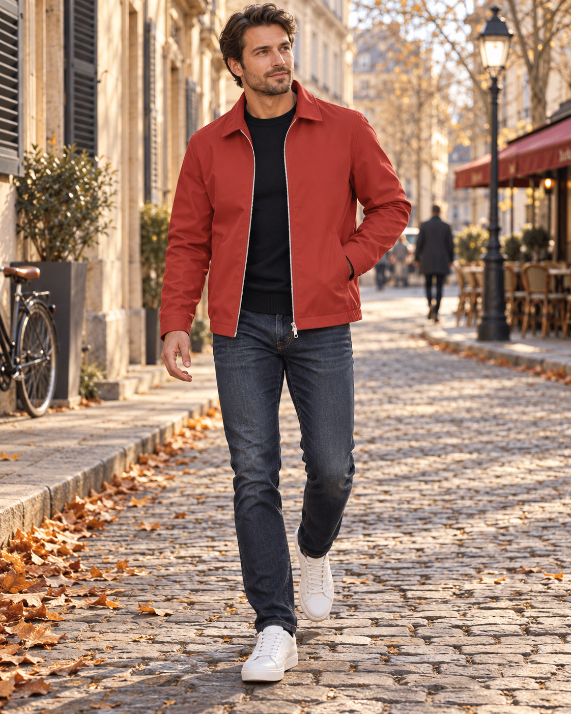 Chaqueta Ismael para Hombre – Cuello solapa, Cierre de cremallera y Cremallera completa