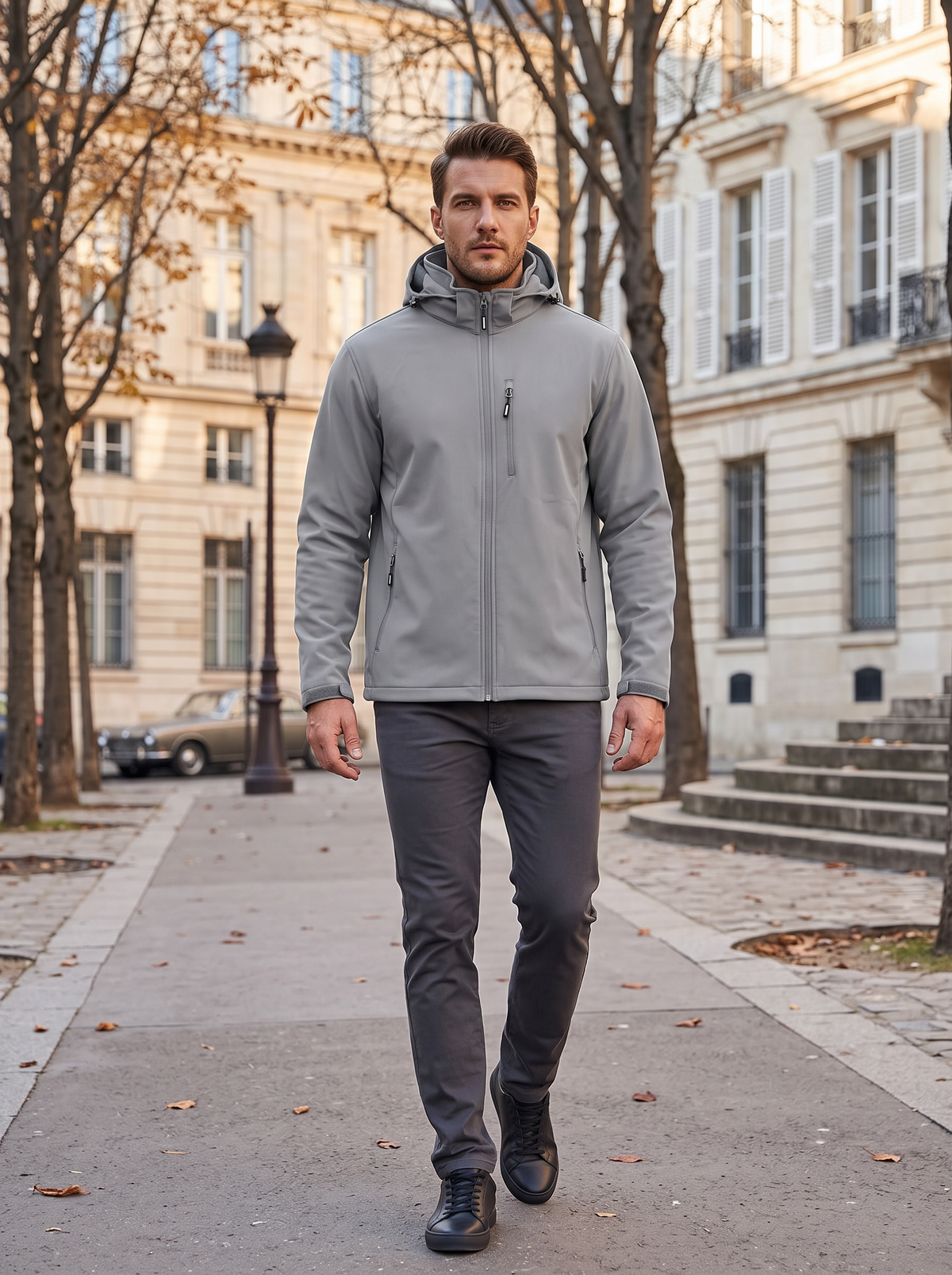 Chaqueta técnica Mauricio para Hombre – Suave, Forro polar interior y Con capucha