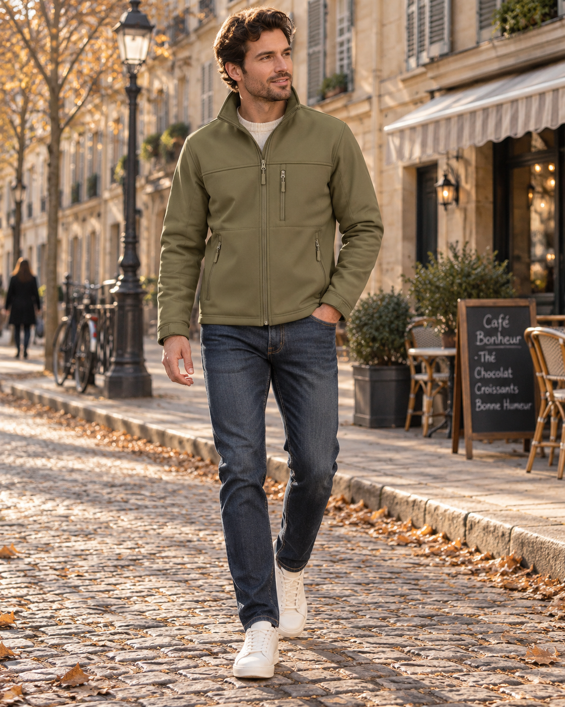 Chaqueta técnica Feliciano para Hombre – Forro polar interior, Elasticidad en 4 direcciones y Bolsillos prácticos
