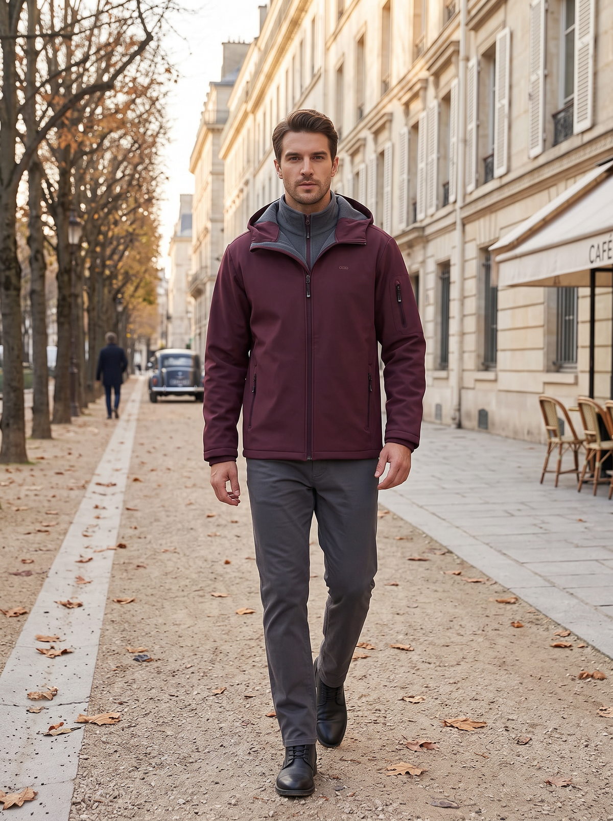 Chaqueta técnica Rodrigo para Hombre – Suave, Con capucha y Puños acanalados