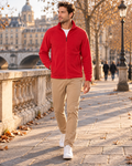 Chaqueta Mateo para Hombre – Cremallera completa, Cuello alto simulado y Bolsillos con cremallera