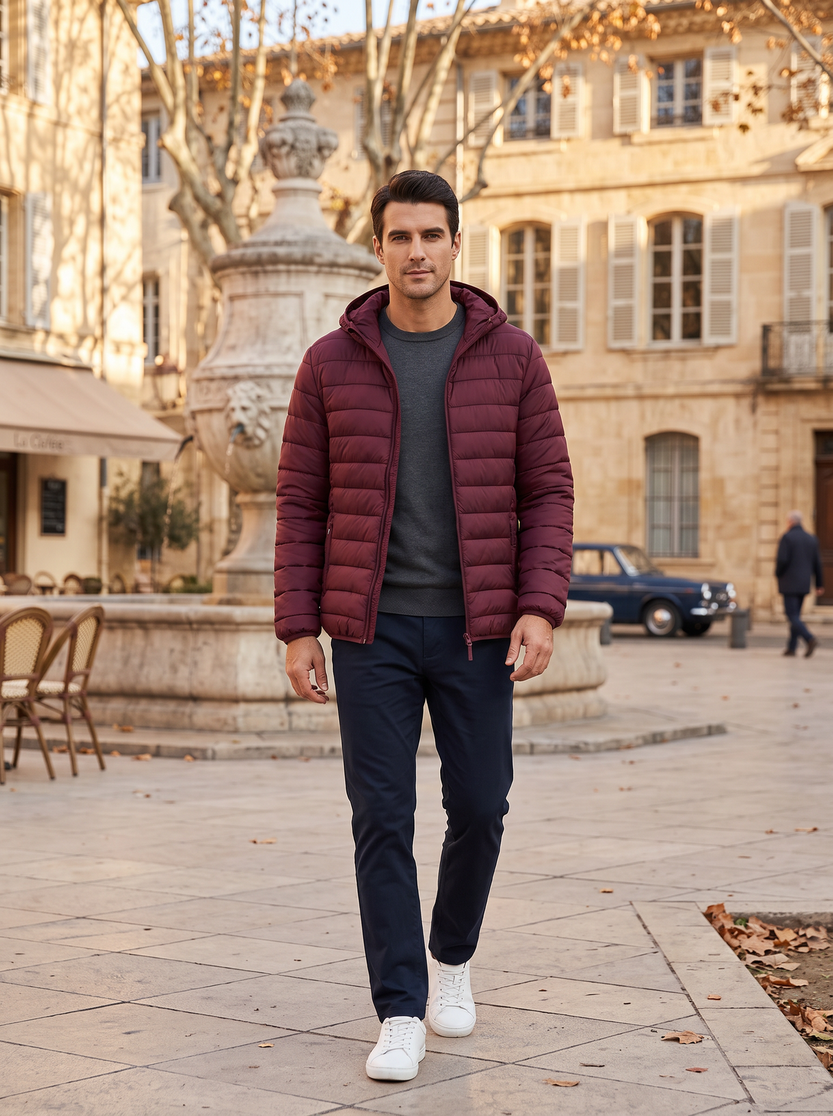 Chaqueta acolchada Olivia para Mujer – Con capucha, Cremallera completa y Bolsillos con cremallera