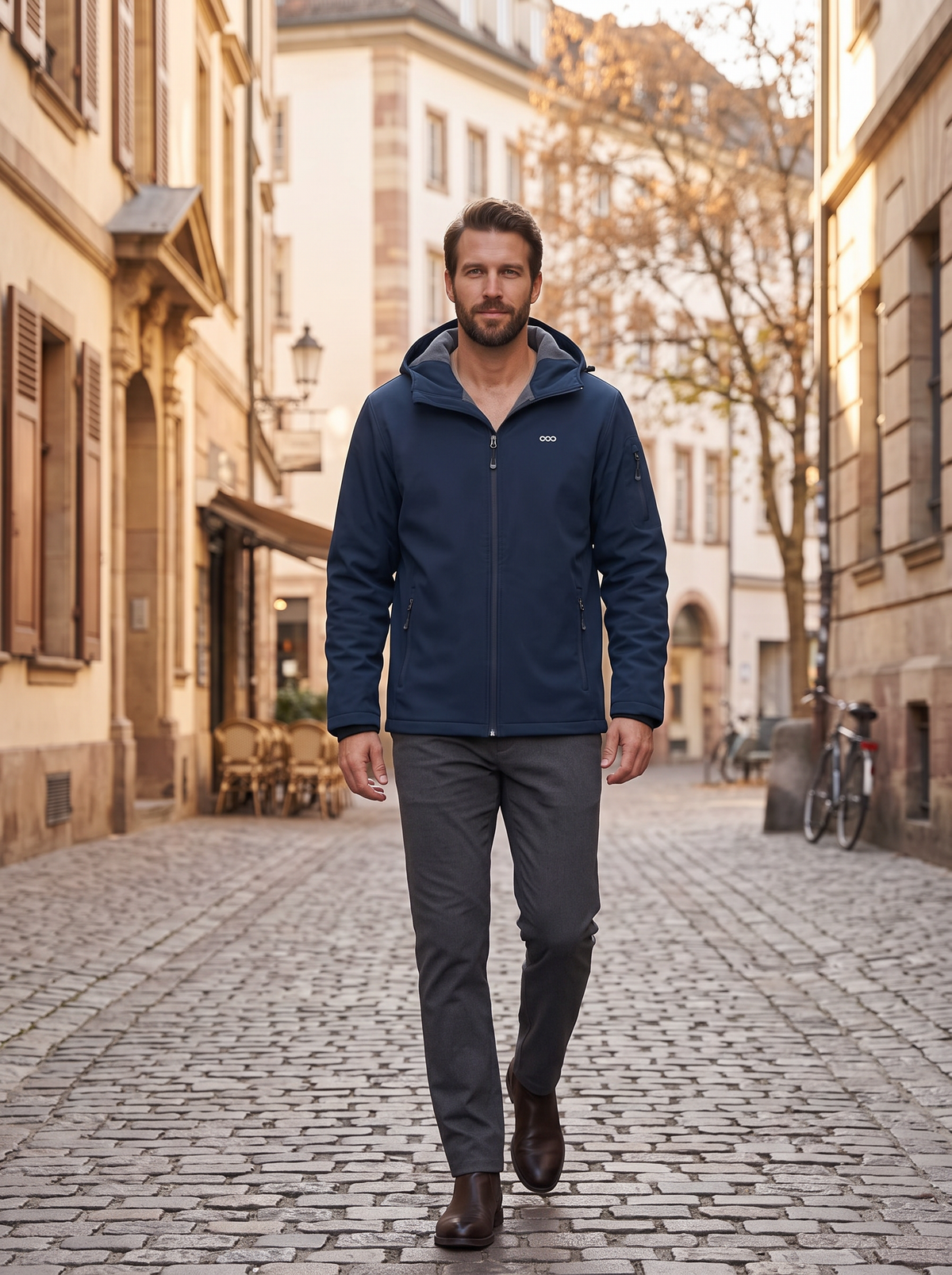 Chaqueta técnica Leandro para Hombre – Suave, Forro polar interior y Con capucha