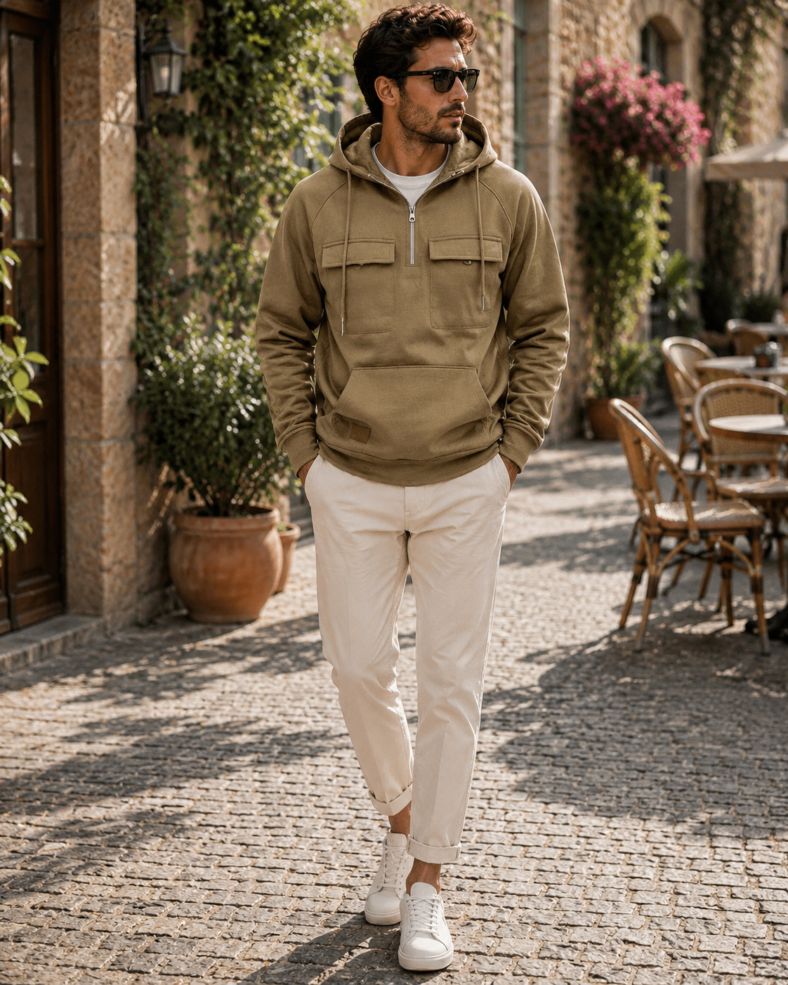 Sudadera con capucha Néstor para Hombre – Bolsillos prácticos, Cómodo y Bolsillo canguro