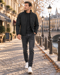 Chaqueta técnica Eduardo para Hombre – Forro polar interior, Bolsillos prácticos y Cuello mao