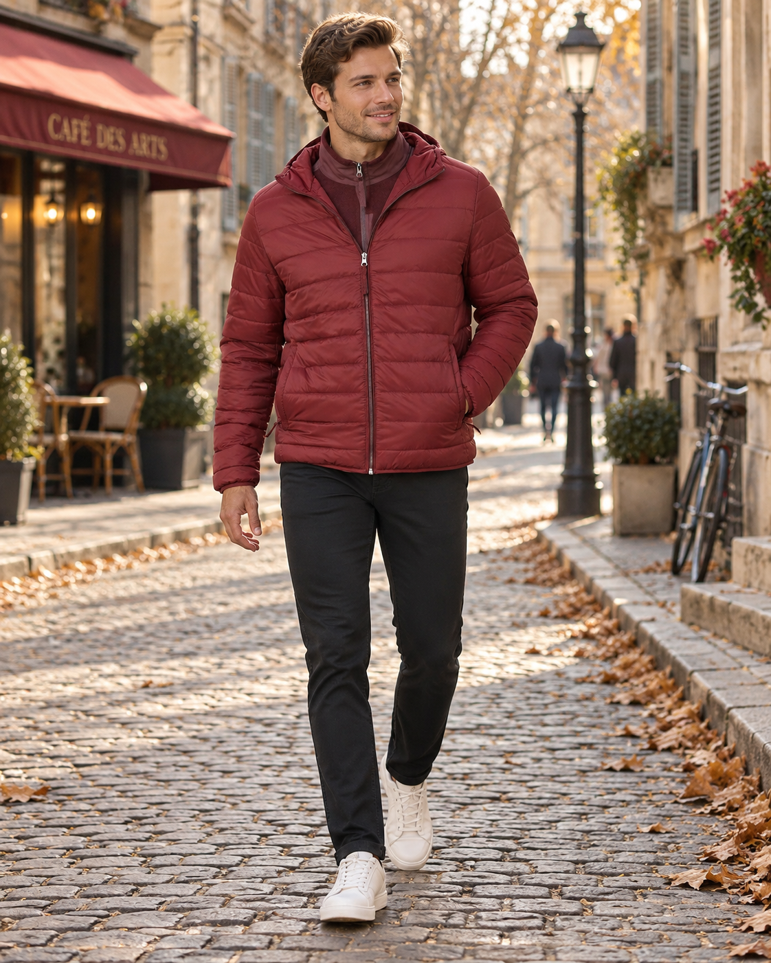 Chaqueta acolchada Gonzalo para Hombre – Con capucha, Cremallera completa y Bolsillos con cremallera