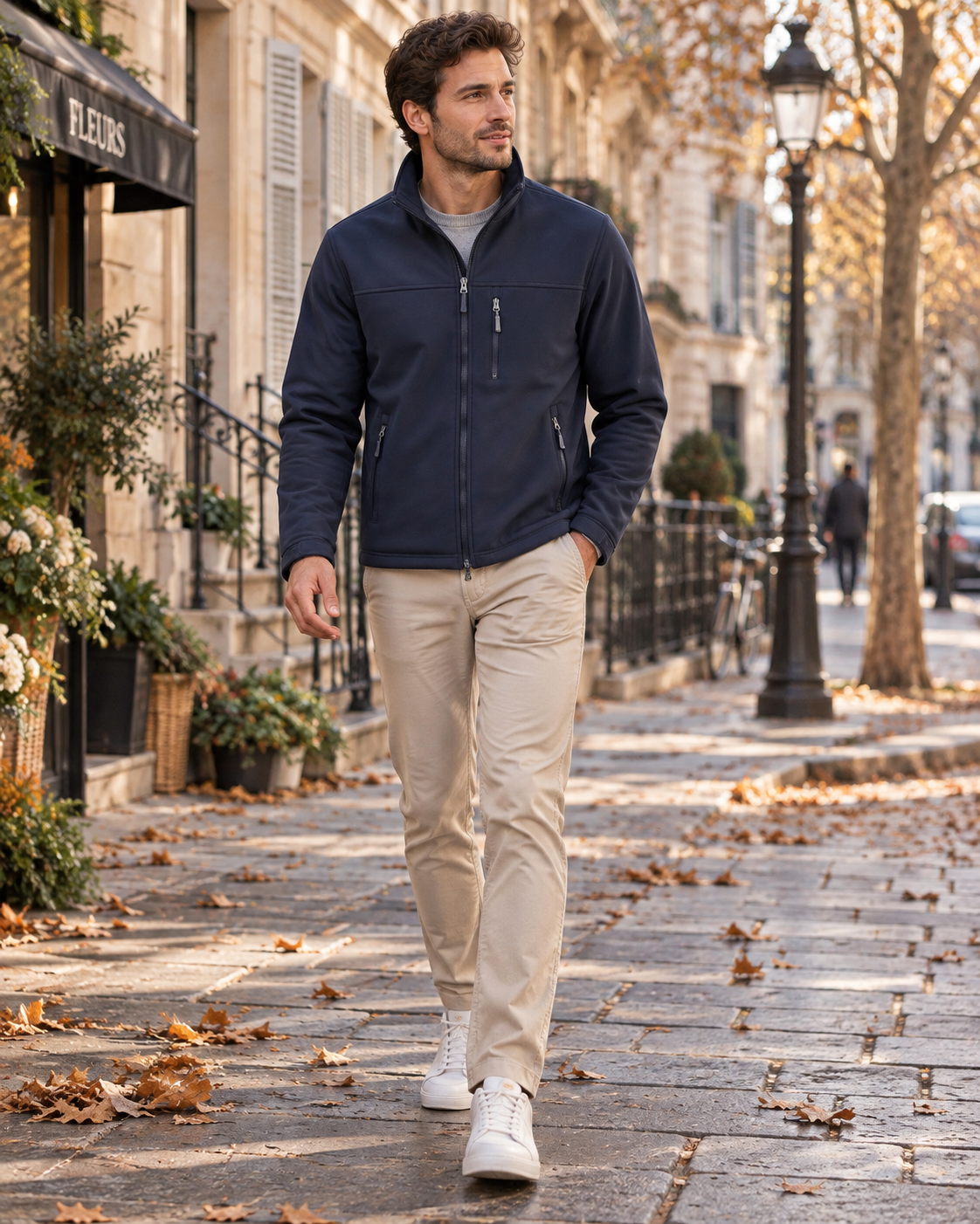 Chaqueta técnica Feliciano para Hombre – Forro polar interior, Elasticidad en 4 direcciones y Bolsillos prácticos