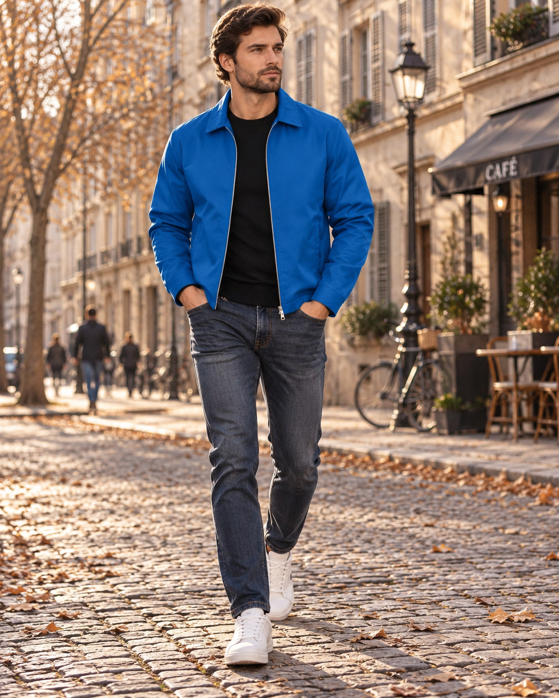 Chaqueta Ismael para Hombre – Cuello solapa, Cierre de cremallera y Cremallera completa