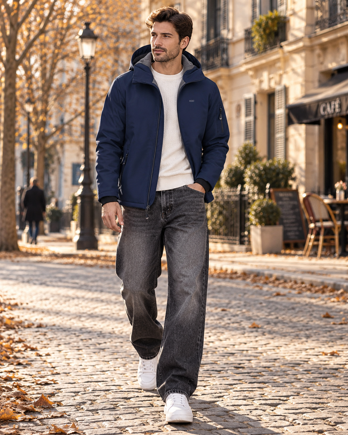 Chaqueta técnica Basilio para Hombre – Suave, Forro polar interior y Con capucha