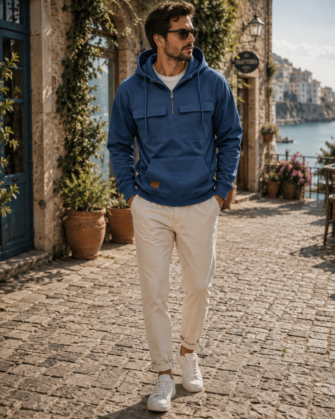 Sudadera con capucha Néstor para Hombre – Bolsillos prácticos, Cómodo y Bolsillo canguro