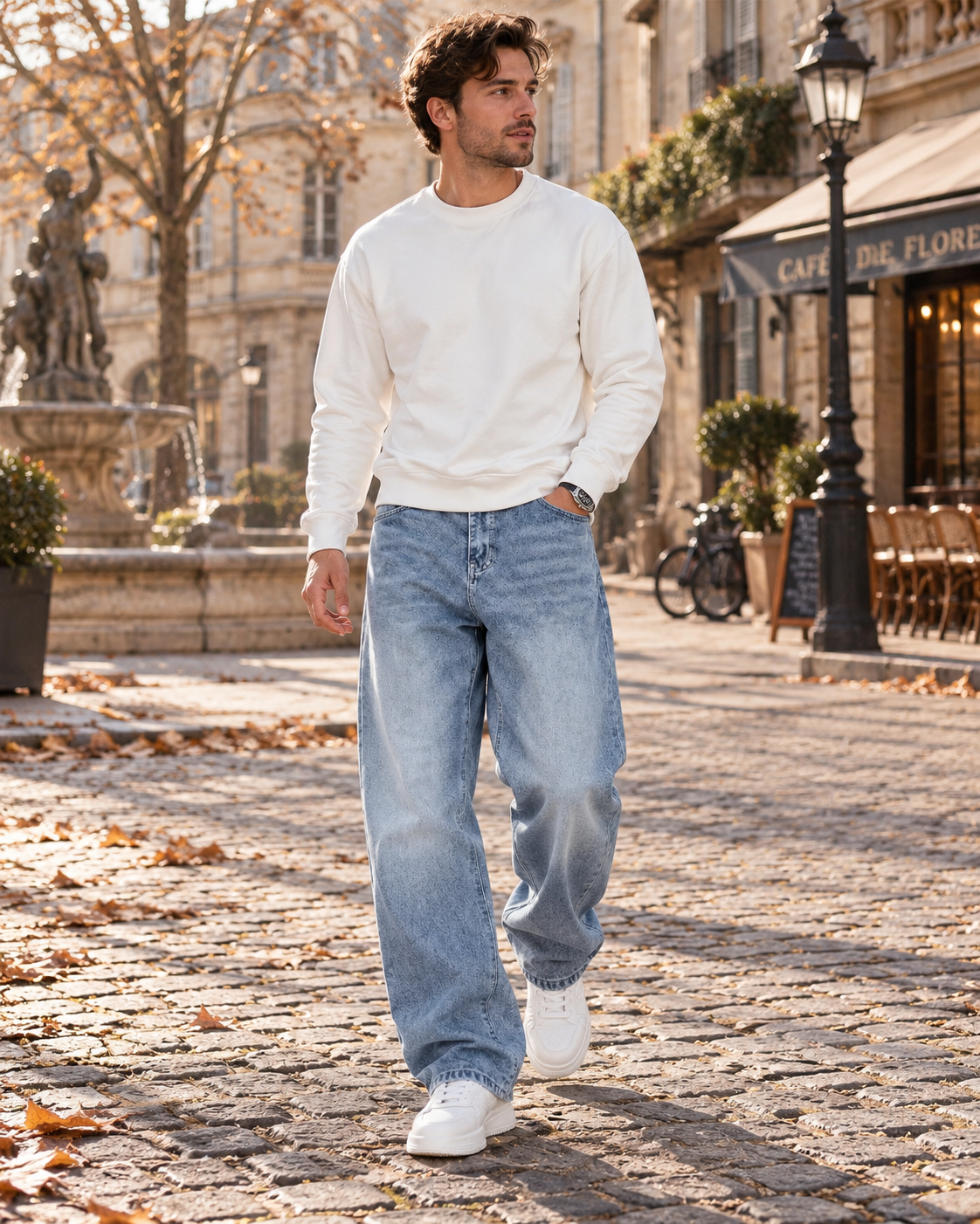 Vaqueros Darío para Hombre – Vaquero elástico, Bolsillos prácticos y Silueta holgada