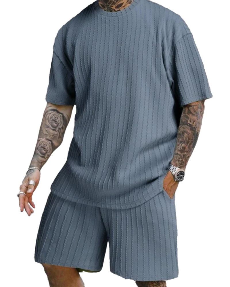 Calvin Conjunto Verano Hombre – Camiseta Manga Corta, Shorts con Cordón y Bolsillos