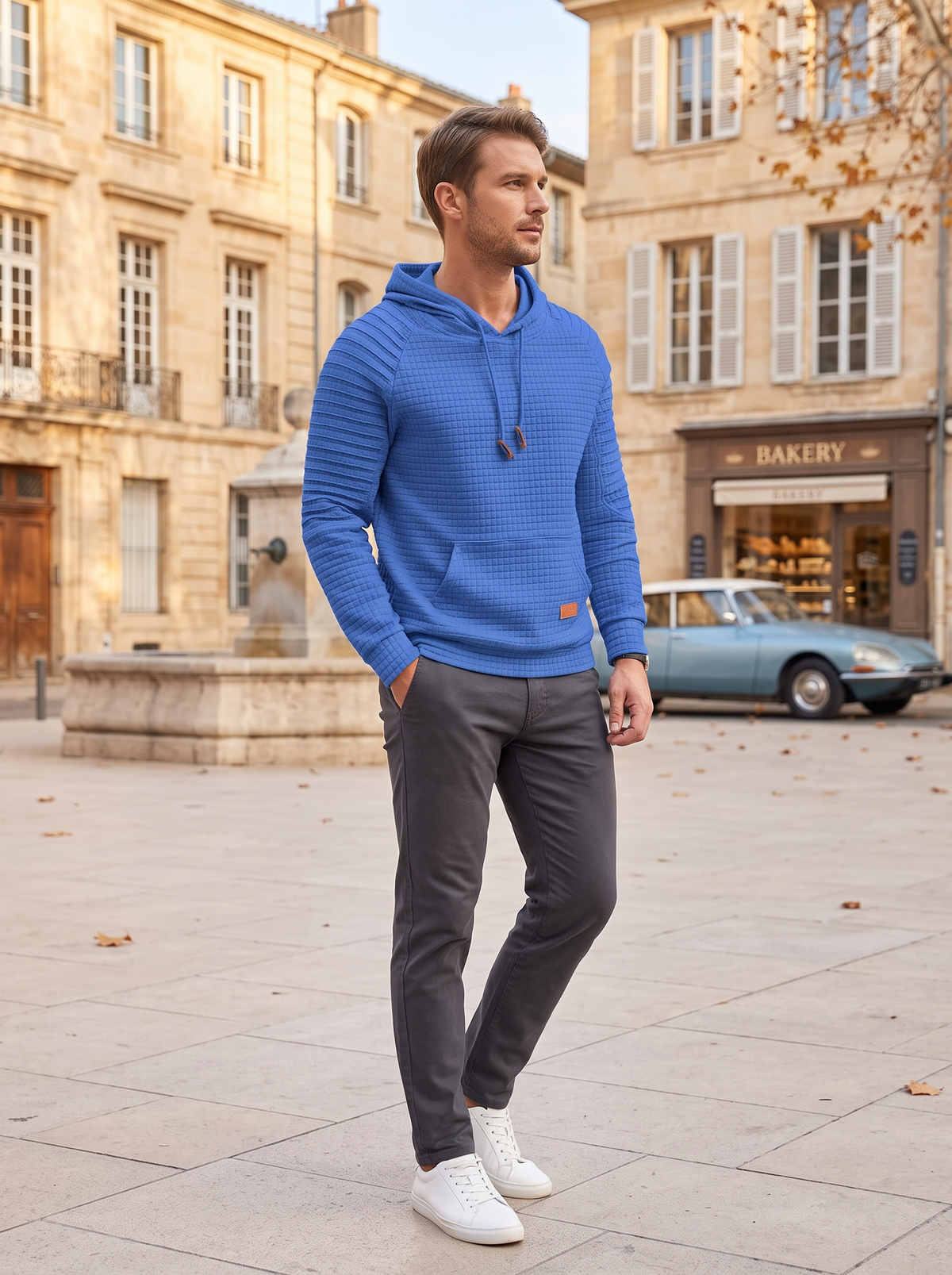 Sudadera con capucha Ivo para Hombre – Capucha con cordón, Mangas largas y Bolsillo canguro delantero