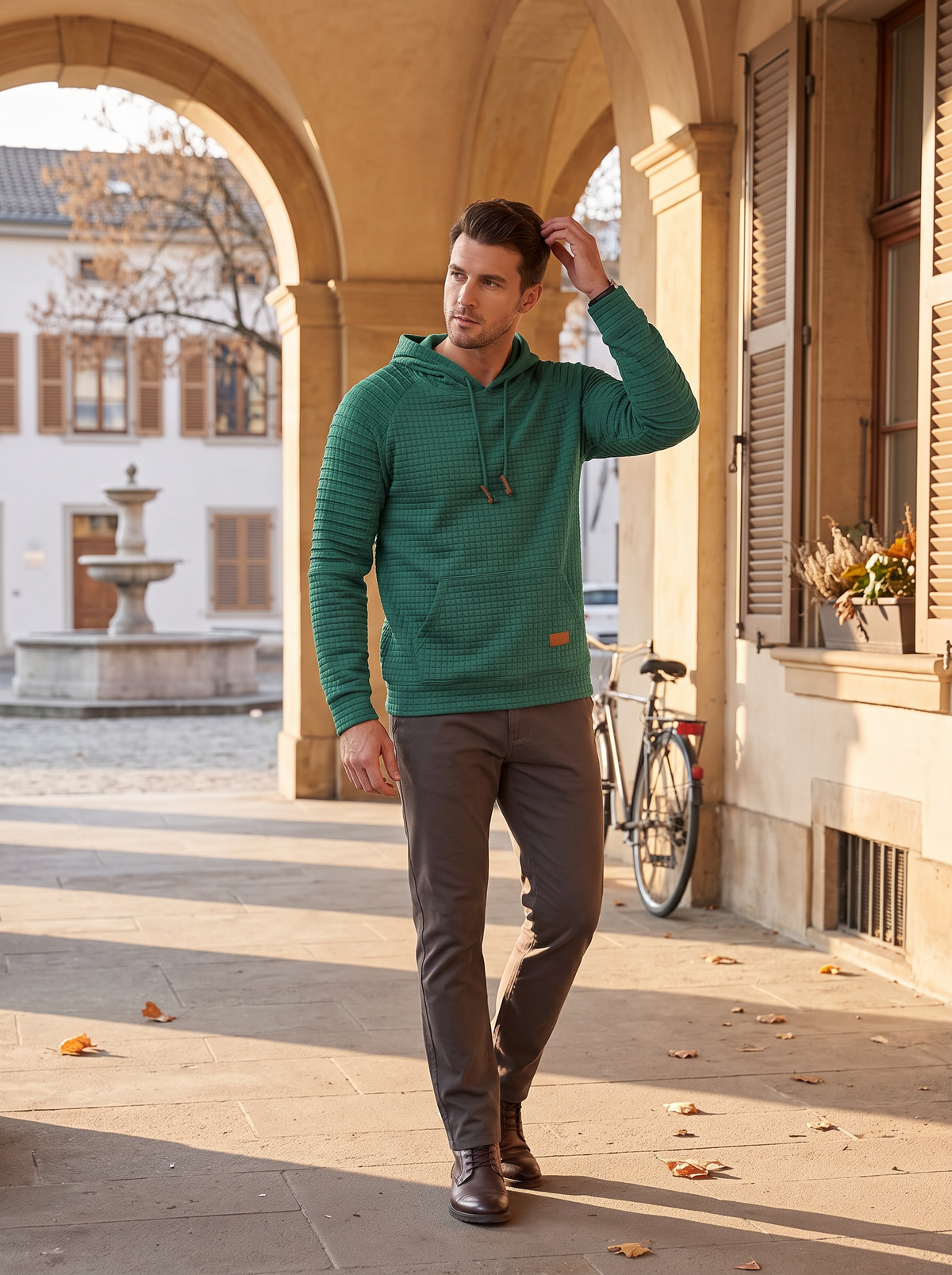 Sudadera con capucha Ivo para Hombre – Capucha con cordón, Mangas largas y Bolsillo canguro delantero