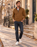 Jersey Hugo para Hombre – Media cremallera, Cuello alto y Mangas largas