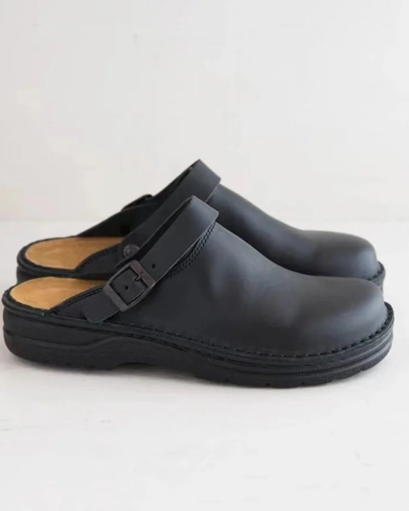 Sterling Sandalias de Cuero Hombre – Diseño Slip-On, Suela Antideslizante y Cómodas