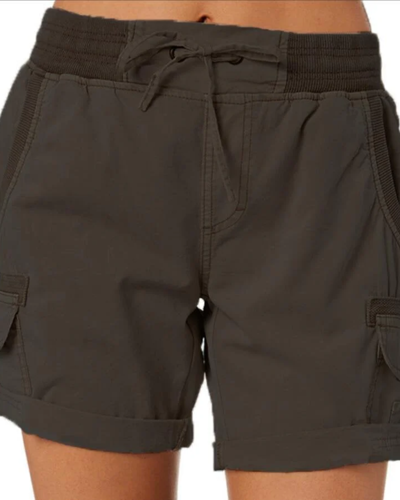 Reese Shorts Cargo Mujer – Cintura Elástica, Bolsillos Prácticos y Corte Relajado