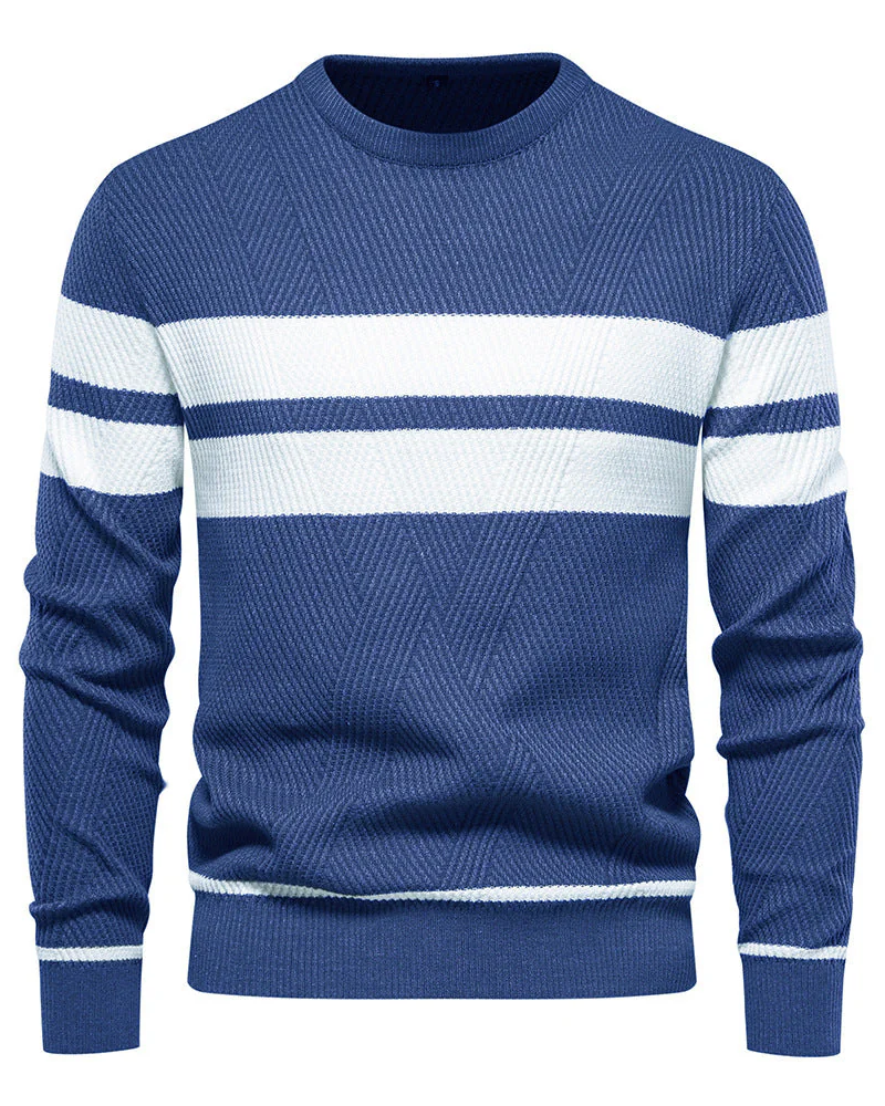 Blake Jersey de Rayas Hombre – Punto Cómodo, Corte Regular y Estilo Casual