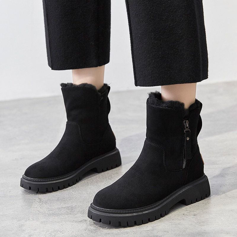 Botas de invierno Blanca para Mujer – Cálido, Diseño atemporal y Afelpado