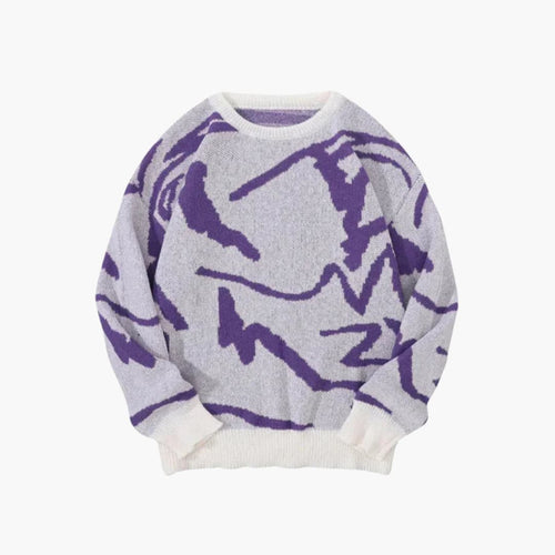 Carl Men's Jersey – Modern Knit Sweater with Chic Abstract Print