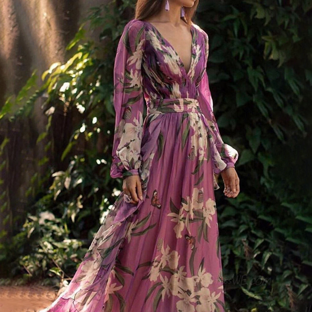 Natalia Robe Maxi pour Femme – Robe Longue Élégante Été Chic