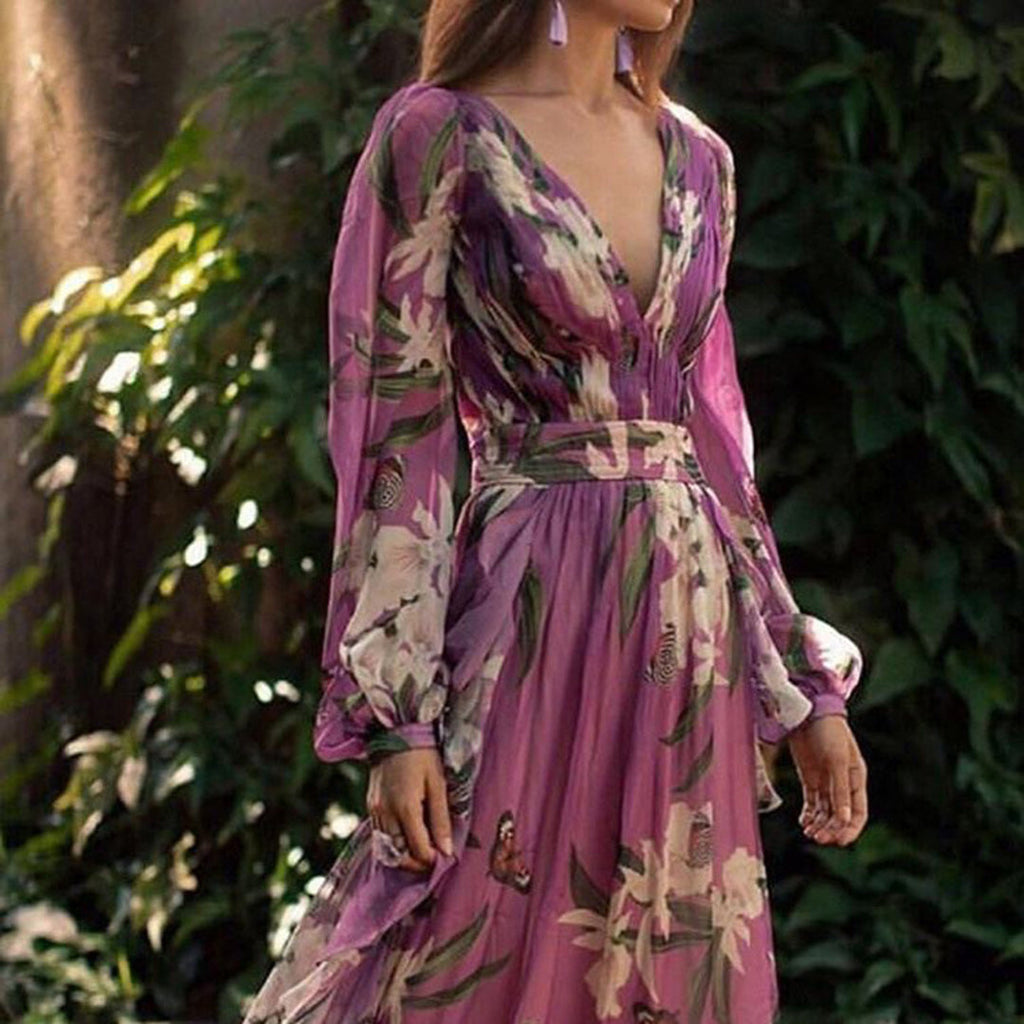 Natalia Vestito Maxi da Donna – Vestito Lungo Elegante Estivo Chic