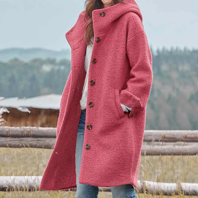 Abrigo de invierno Fátima para Mujer – Capucha, Cálido y Elegante
