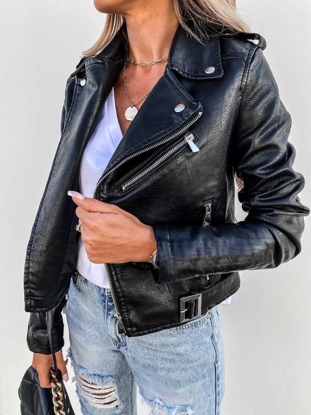 Maxine giacca in pelle da donna – giubbotto elegante chic senza tempo