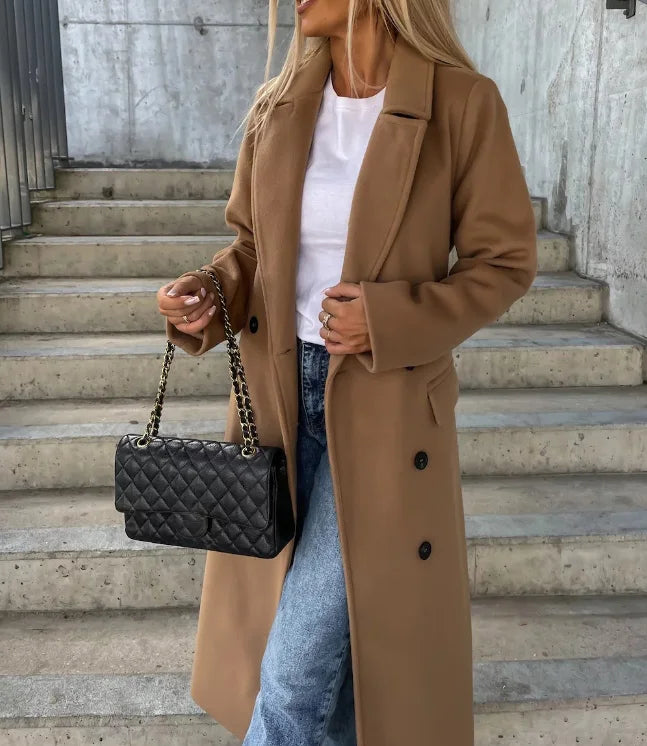 Abrigo de lana Irene para Mujer – Estilo elegante, Con aislamiento térmico y Cálido