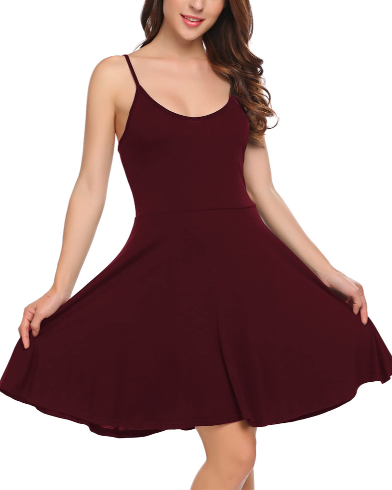 Genevieve Vestido Floral Mujer – Tirantes Ajustables, Cuello en V y Corte Línea A