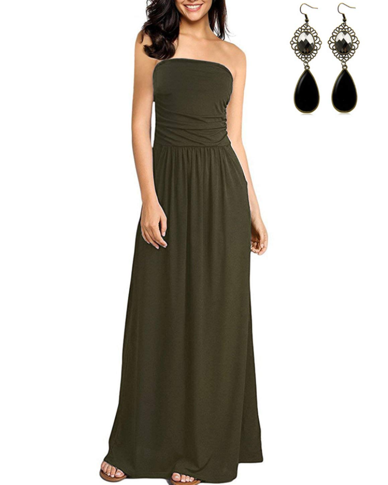 Isla Vestido Maxi Mujer – Estilo Boho, Bolsillos, Tejido Ligero y Secado Rápido