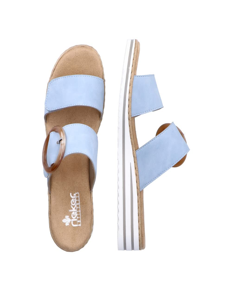 Claire Zuecos de Cuña para Mujer – Mules Slip-On de Piel Sintética con Plantilla Acolchada