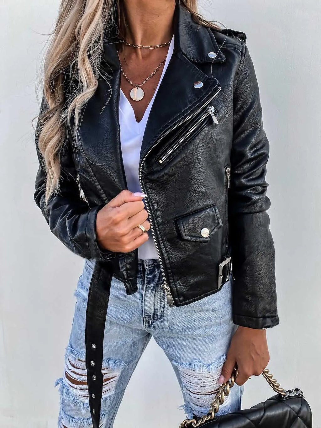 Maxine giacca in pelle da donna – giubbotto elegante chic senza tempo