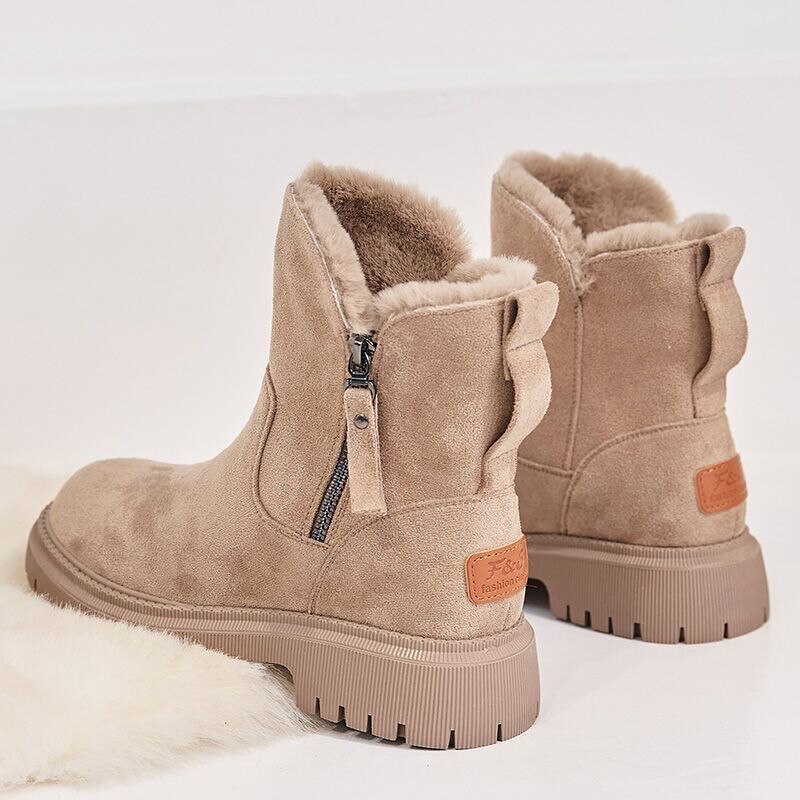 Botas de invierno Blanca para Mujer – Cálido, Diseño atemporal y Afelpado