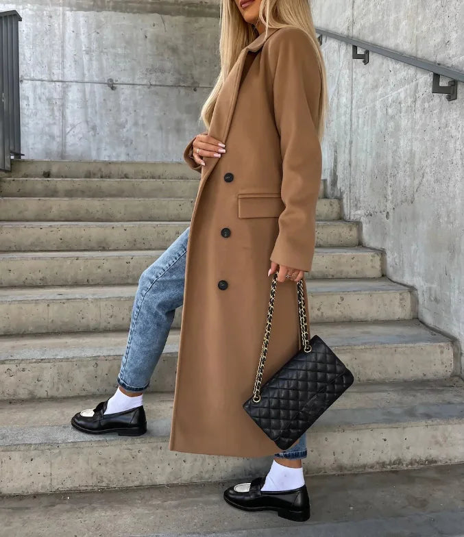 Abrigo de lana Irene para Mujer – Estilo elegante, Con aislamiento térmico y Cálido