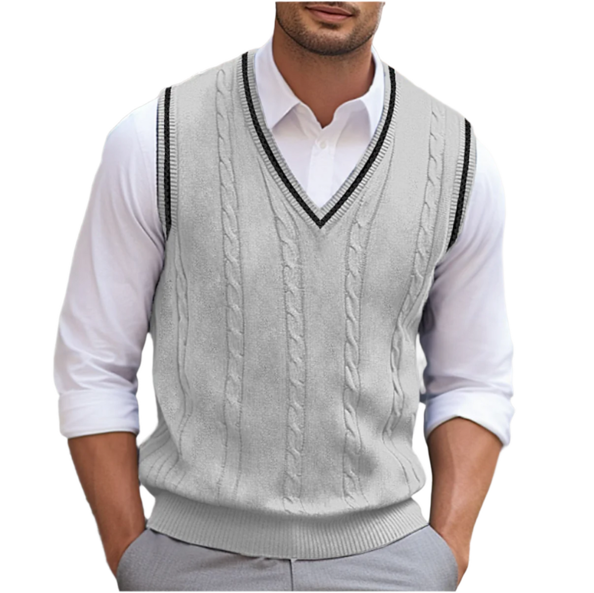 Top Héctor para Hombre – Sofisticado, Cuello en V y Elegante