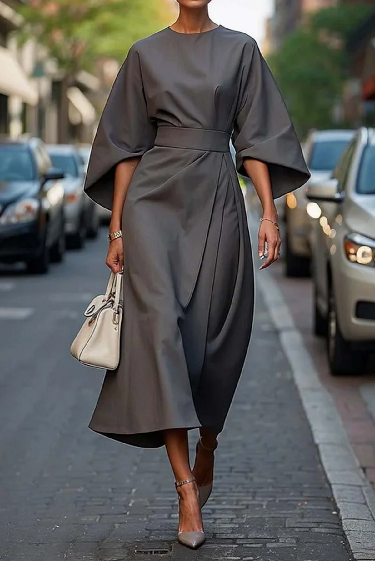 Vestido Nerea para Mujer – Elegante, Mangas globo y Sofisticado