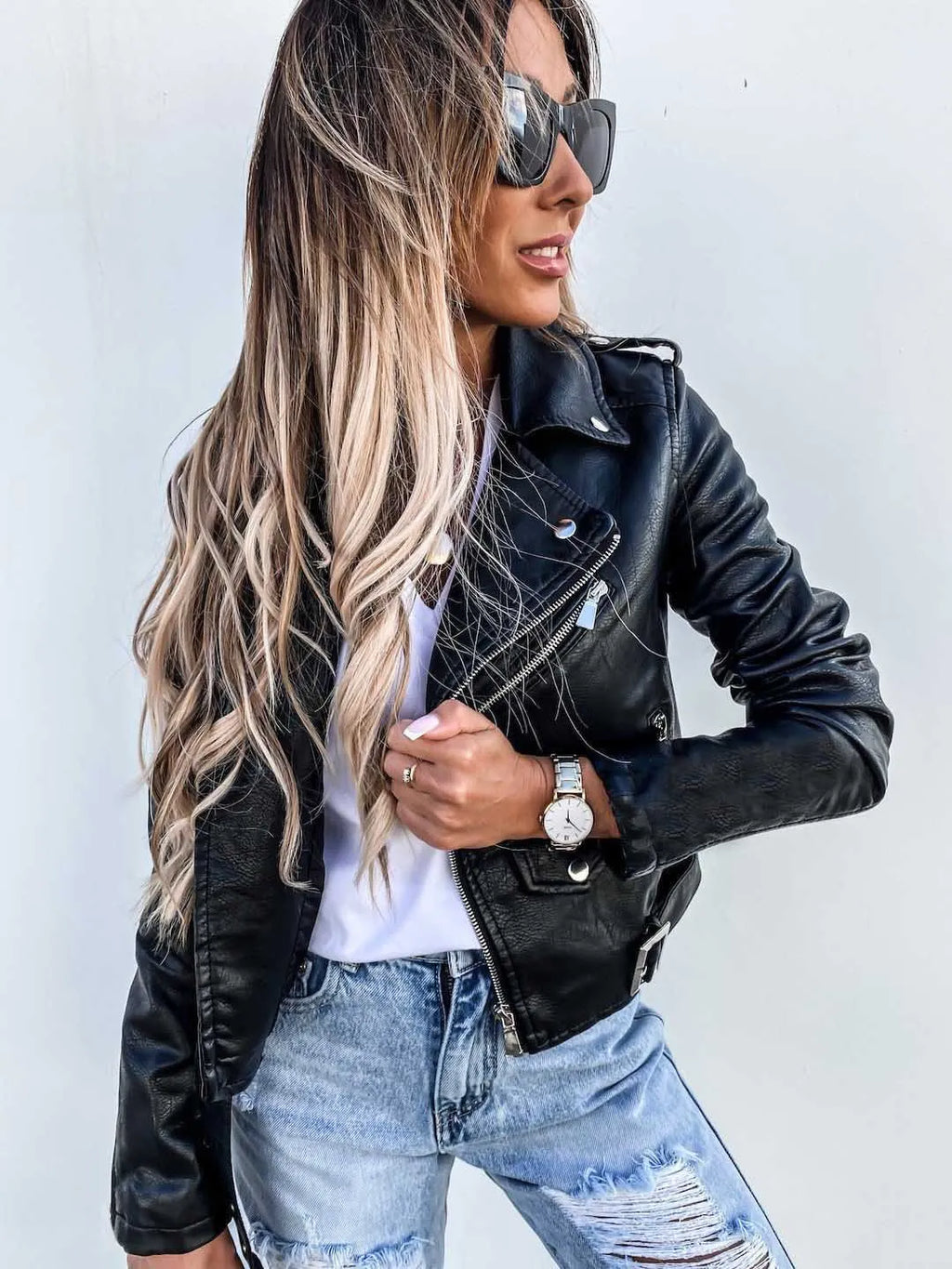 Maxine giacca in pelle da donna – giubbotto elegante chic senza tempo
