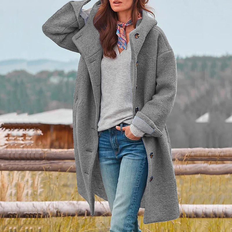 Abrigo de invierno Fátima para Mujer – Capucha, Cálido y Elegante