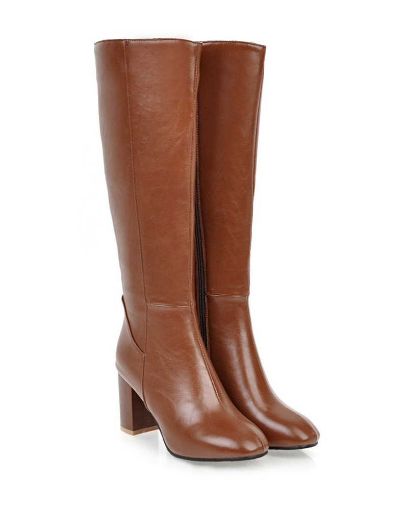 Paige Bottines pour Femme – Bottines Élégantes Talon Bloc Fermeture Éclair Chic
