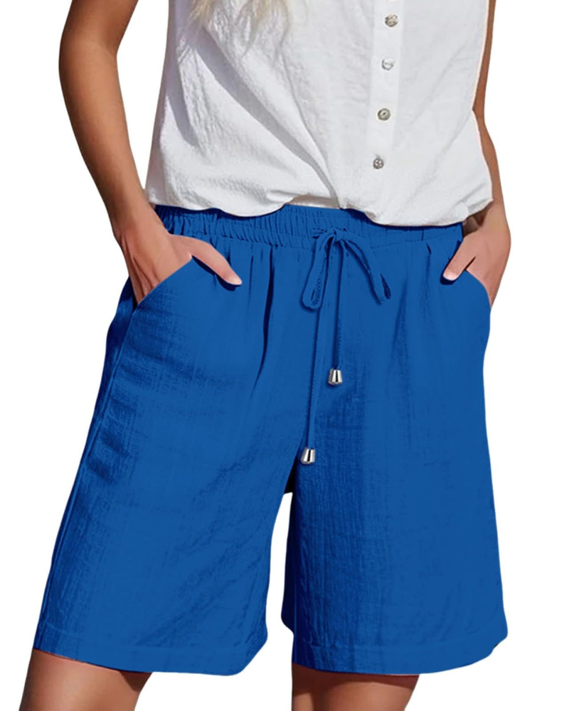 Bella Shorts Mujer – Paper Bag de Cintura Alta con Cordón y Bolsillos