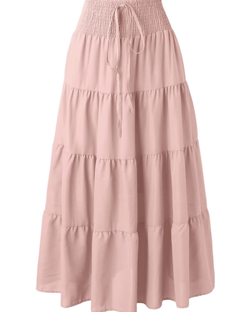 Brianna Vestido Maxi Mujer – Diseño 2 en 1 Boho con Cintura Elástica