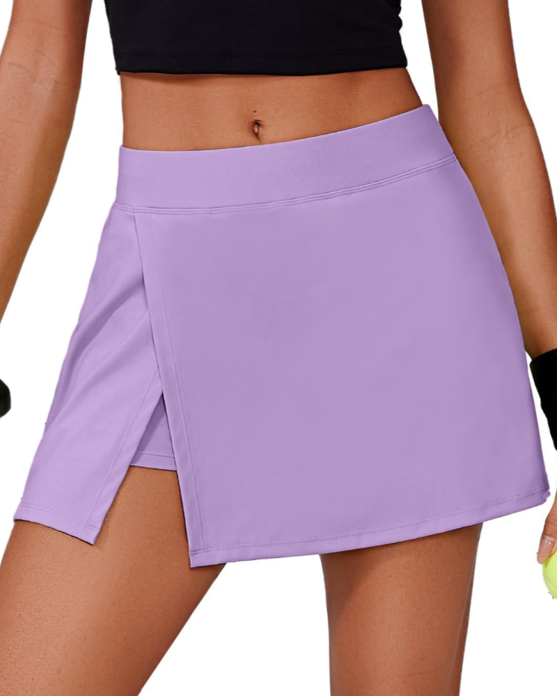 Brooke Falda Pantalón Deportiva Mujer – Cintura Alta con Shorts Integrados y Bolsillos