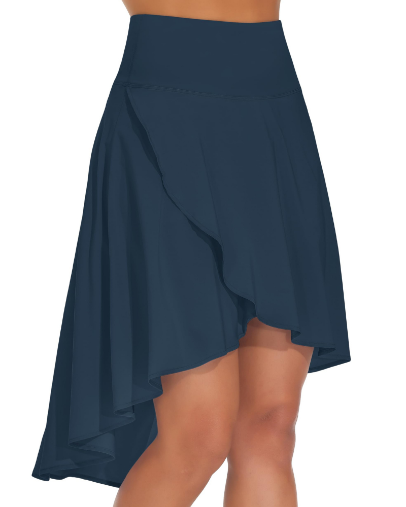 Luna Falda Pantalón Mujer – Volante Asimétrico con Shorts Integrados y Bolsillos